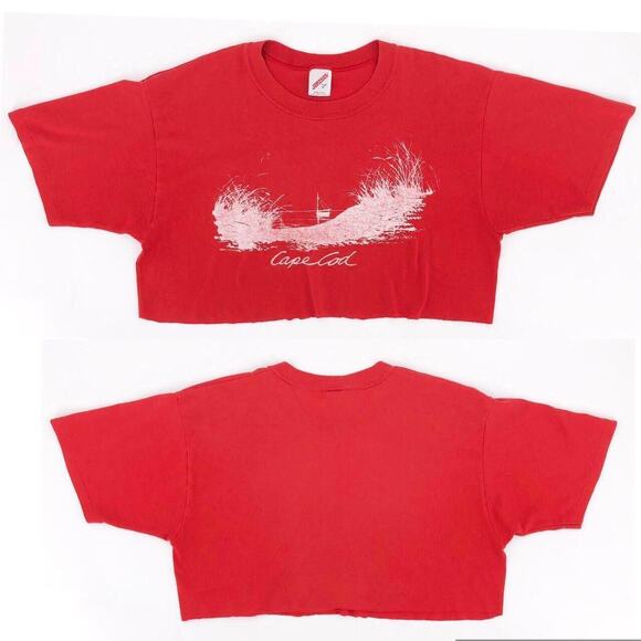 80s Cape Cod cropped tshirt 1980s vintage - Picture 2 of 3